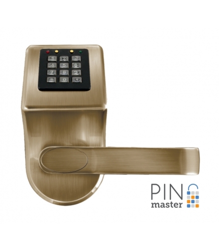 SZYLD Z KONTROLĄ DOSTĘPU EURA ELH-90B9 BRASS PINMASTER z funkcją otwierania kodem PIN wysyłanym przez SMS B91A773