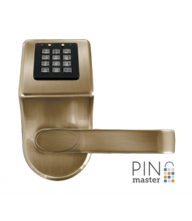 SZYLD Z KONTROLĄ DOSTĘPU EURA ELH-90B9 BRASS PINMASTER z funkcją otwierania kodem PIN wysyłanym przez SMS B91A791