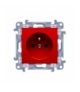 Gniazdo wtyczkowe pojedyncze z uziemieniem z przesłonami torów prądowych czerwony 16A CGZ1Z.01/22