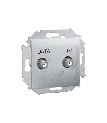 Gniazdo antenowe TV-DATA tłum.:5dB aluminium 1591049-026