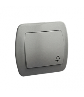 Przycisk "dzwonek" aluminiowy, metalizowany 10AX AD1/26