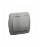Przycisk "dzwonek" aluminiowy, metalizowany 10AX AD1/26