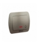 Przycisk dzwonek bryzgoszczelny IP44 z podświetleniem, 10AX, 250V, zaciski śrubowe, satynowy AD1BL/29