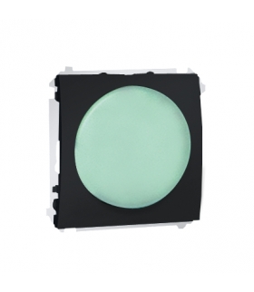 Sygnalizator świetlny LED - światło zielone grafit mat, metalizowany MSS/3.01/28