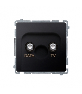 Gniazdo antenowe TV-DATA tłum.5dB grafit mat, metalizowany BMAD1.01/28