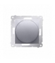 Ściemniacz naciskowo-obrotowy srebrny mat, metalizowany DS9T.01/43