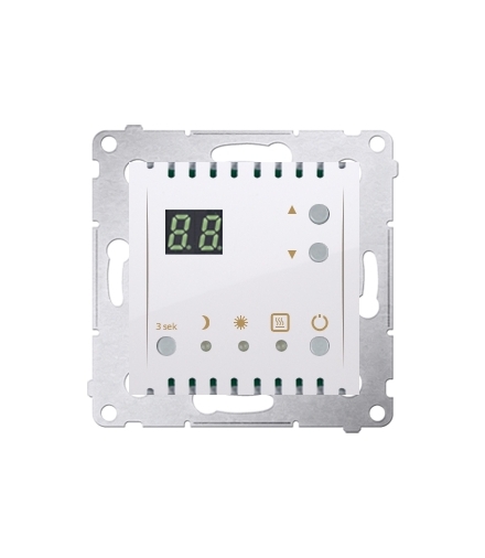 Regulator temperatury z wyświetlaczem (czujnik wewnętrzny) biały DTRNW.01/11