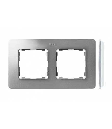 Ramka 2- krotna aluminium biały 8200620-093