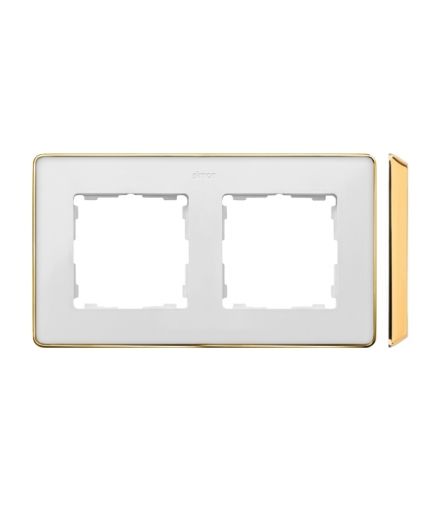Ramka 2- krotna biały złoty 8201620-245