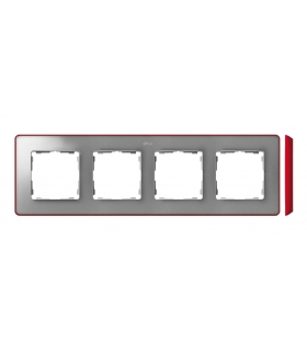 Ramka 4- krotna aluminium zimne czerwony 8201640-255