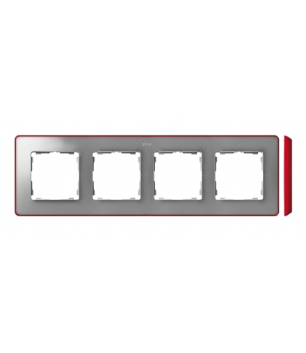 Ramka 4- krotna aluminium zimne czerwony 8201640-255