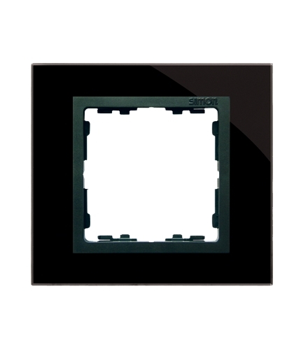 Ramka 1-krotna szklana czarna / grafit 82817-32