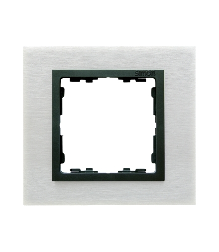 Ramka 1- krotna metalowa inox mat / grafit 82817-31
