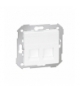 Pokrywa gniazd teleinformatycznych na Keystone płaska podwójna biały 82006-30