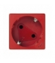 Gniazdo wtyczkowe pojedyncze K45 DATA SCHUKO z sygnalizacją napięcia 16A 250V zaciski śrubowe 45×45mm czerwony KLS01/6