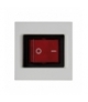 Łącznik dwubiegunowy K45 z sygnalizacja załączenia kolor czerwony 16AX 250V 45×45mm czysta biel KL04/9