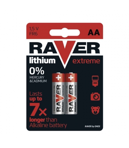 Bateria litowa Raver Lithium AA (FR6) blister 2 Raver B7821