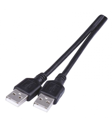 Kabel USB 2.0, wtyk A - A, ładowanie, transmisja danych, 2 m, czarny EMOS SB7002
