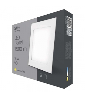 Panel LED wpuszczany kwadratowy 18W IP20 ciepła biel EMOS ZD2141