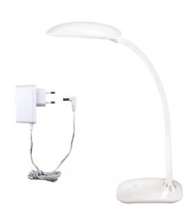 Lampa biurkowa LED MA66-D biała z portem USB EMOS Z7572