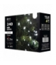 Lampki choinkowe Classic 240 LED 24m zimna biel, zielony przewód, IP44, timer EMOS Lighting D4AC05