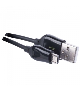 Przewód USB 2.0 wtyk A -wtyk micro B, Quick Charge,1m czarny EMOS SM7004B