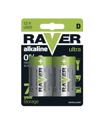 Bateria alkaliczna Raver Ultra Alkaline D (LR20) blister 2 EMOS B7941