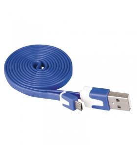 Przewód USB 2.0 wtyk A - wtyk micro B, 1m, niebieski EMOS SM7001B