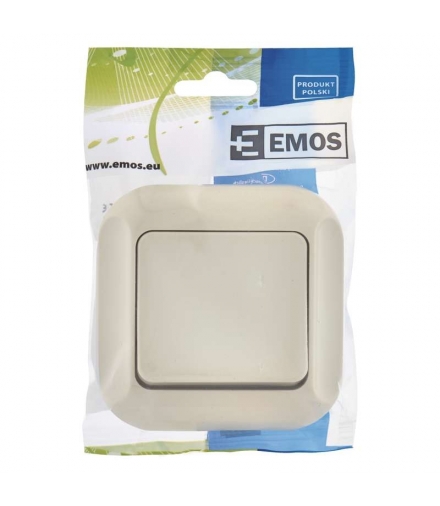 Wyłącznik dzwonkowy 1P beżowy EMOS A5330.1