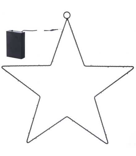 Dekoracje 30 LED metalowa gwiazda, 3x AA, WW, timer EMOS ZY1962
