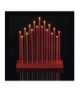 Dekoracje - świecznik czerwony 17 LED, 28 cm 3x AA ciepła biel, IP20, timer EMOS Lighting DCAW03
