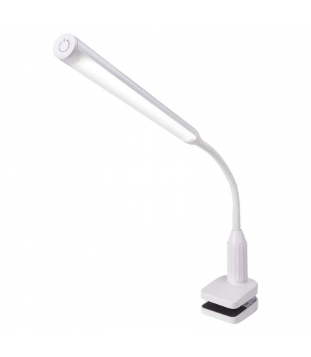 Lampa biurkowa LED JASMINE biała, klips EMOS Lighting Z7595