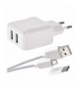 Zasilacz USB SMART 3.1A + przewód micro USB + USB-C EMOS V0119