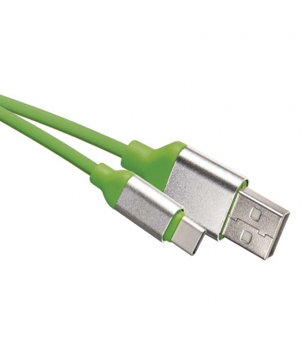 Przewód USB 2.0 wtyk A - wtyk C, 1 m ziel EMOS SM7025G