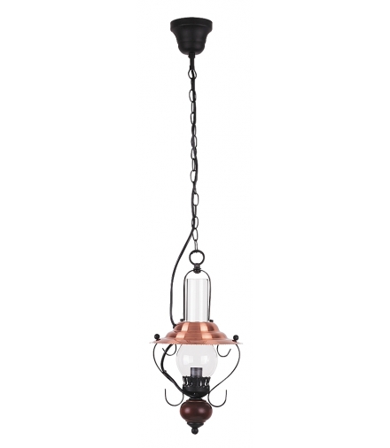 Lampa wisząca Enna E-14 40W 200mm czarny brązowy orzech Rabalux 7869