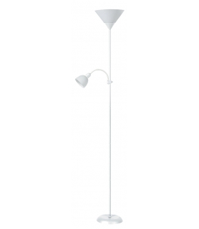 Lampa podłogowa Action E27 1x100W+E14 1x25W biała Rabalux 4061