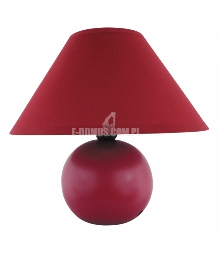 Lampka ceramiczna Ariel E14 40W bordowy Rabalux 4906