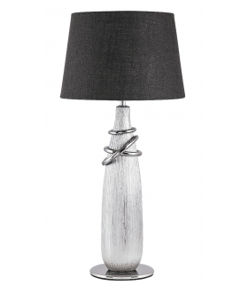 Lampka stołowa Evelyn E27 1x 40W srebrna czarna Rabalux 4390