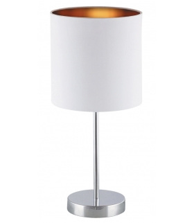 Lampa stołowa Monica E27 1x60W biały złoty chrom Rabalux 2528