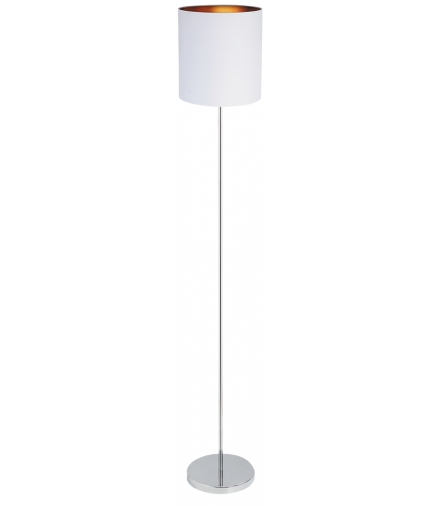 Lampa podłogowa Monica E27 1x60W biały złoty chrom Rabalux 2529
