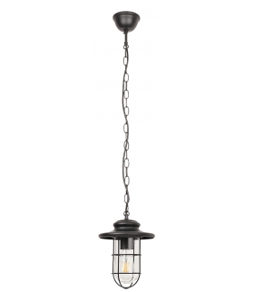 Lampa wisząca zewnętrzna Pavia E27 1x60W czarny mat, przeźroczyste szkło Rabalux 8070