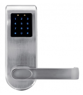 SZYLD Z KONTROLĄ DOSTĘPU SmartLock ELH-82B9 SILVER z klawiaturą dotykową, sterowaniem SMS, czytnikiem Mifare, modułem Bluetooth 