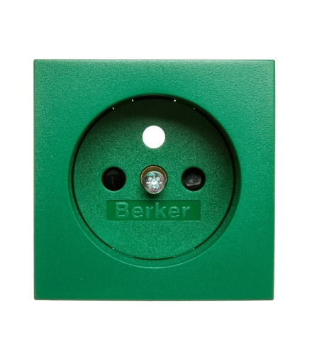 B.3/B.7 Płytka czołowa z przysłonami styków do gniazda z uziemieniem, zielony Berker 3965760063