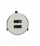 Przewodowa ładowarka USB wpuszczana w blat z zasilaczem, srebrna