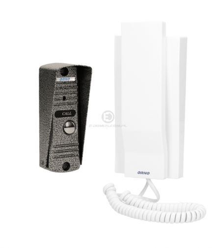 Zestaw domofonowy jednorodzinny, wandaloodporny, biały FORNAX Orno OR-DOM-JJ-926/W