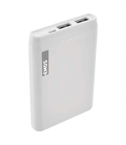 Powerbank EMOS ALPHA 5000 mAh biały + kabel USB-C EMOS B0521W
