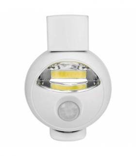Lampka nocna 3W COB LED 3× AA, 90lm, czujnik PIR, biała EMOS P3311