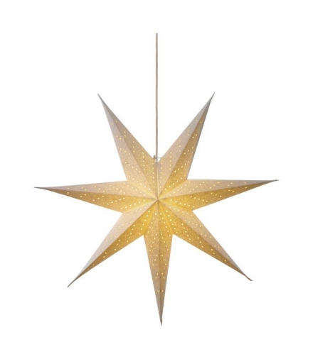 Dekoracje - papierowa gwiazda 75cm na żarówkę E14, biała EMOS ZY2250