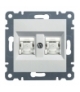 lumina Gniazdo komputerowe podwójne RJ45 kat.6 FTP, biały Hager WL2180