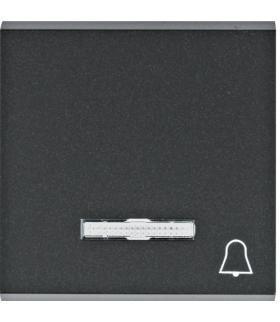 lumina Klawisz kontrolny z symbolem „Dzwonek”, czarny Hager WL6113